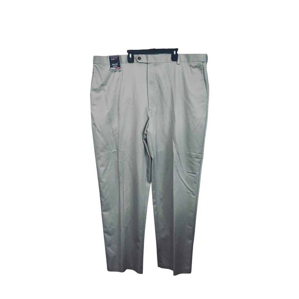 ROUNDTREE YORKE 44x 32 khaki pants NO IRON CLASSIC FIT FLAT COTTON men's NWT